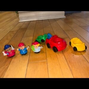 Fisher Price Little People Tow Truck, 2 Cars & 3 Mechanic Figures